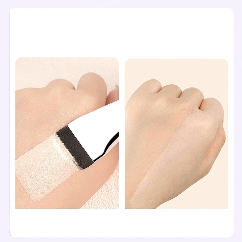 2pcs Flat Foundation Brush for Liquid Makeup, Ultra Thin Flat