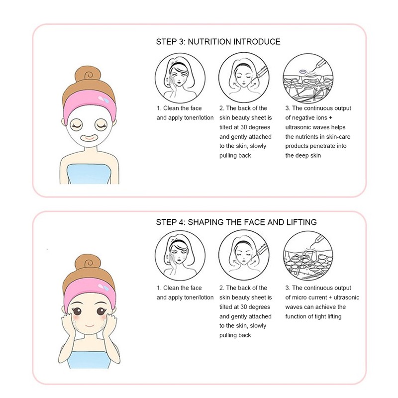 Face Skin Scrubber Vibration Face Peeling Machine Ultrasonic Exfoliating Skin‑Care