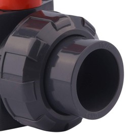 DERNORD - Válvula de bola de PVC True Union con puerto completo, juntas tóricas EPDM y asientos reversibles de PTFE, nominal a 200 PSI (enchufe de 1 1/4")