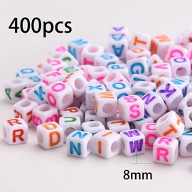 Dahi letter beads, acrylic beads, number beads, craft beads. Colourful letters 8 x 8 mm