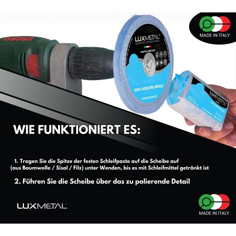 2 Polishing Paste 250 g - 2 Polishing Discs 100