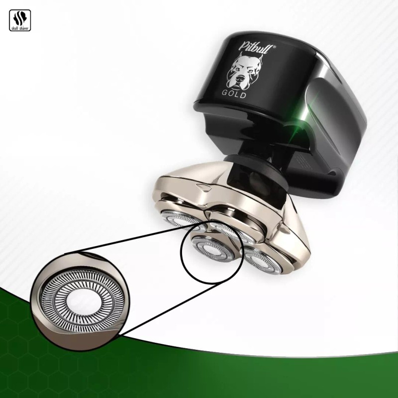 Skull Shaver Pitbull Gold Pro w Diamond Travel Case