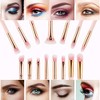 Juego de 15 brochas de maquillaje para sombra de ojos,
