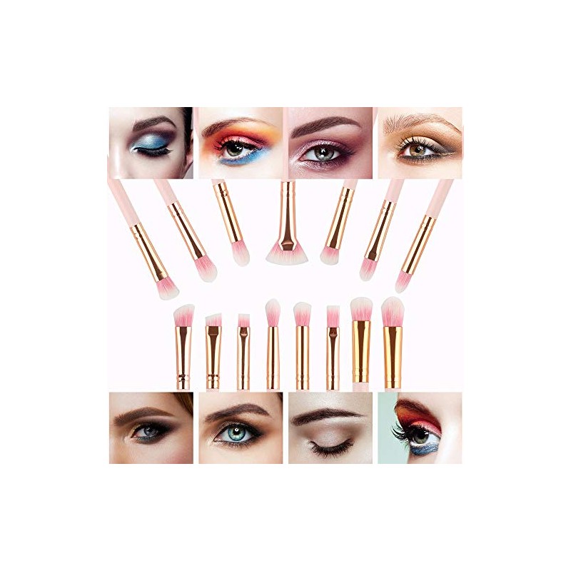 Juego de 15 brochas de maquillaje para sombra de ojos,