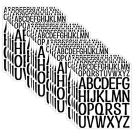 1040pcs Letter Stickers 20 Sheets 2+1Inch Alphabet Stickers Vinyl Stick Black Self Adhesive Waterproof for Bulletin Board Letters Kit Mailbox Numbers Labels DIY Crafts Art Making(Black)
