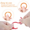 QUMENEY 210 Pcs Plastic Binder Rings Colorful Loose Leaf Hoop