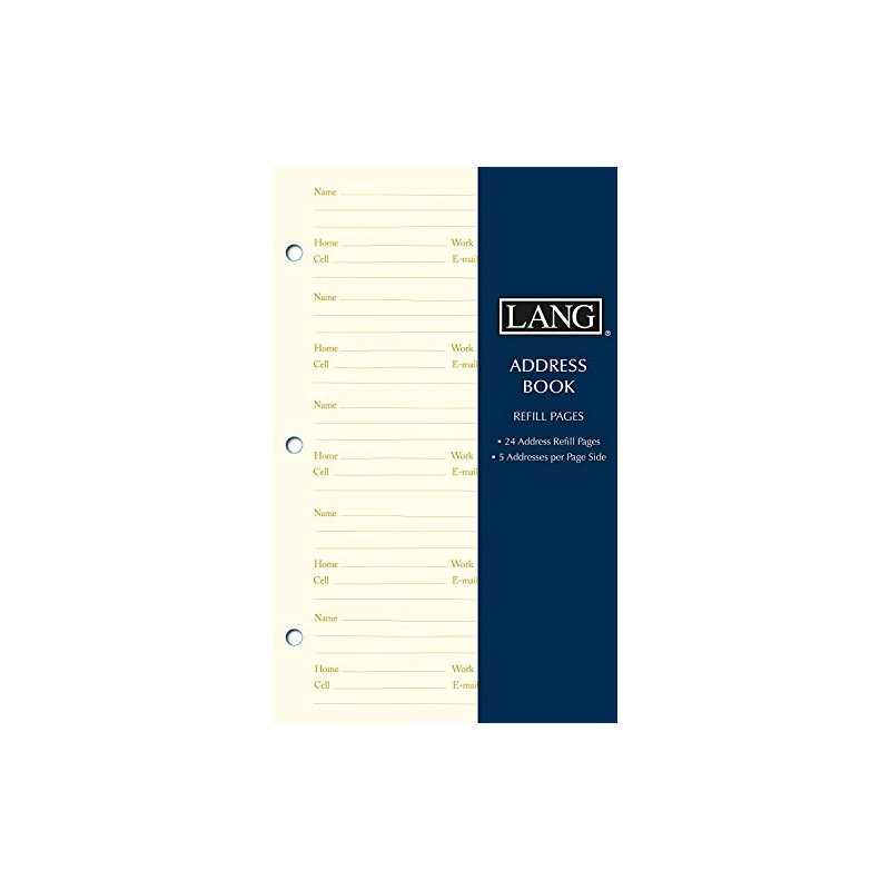 Lang, Address Book Refill Pages
