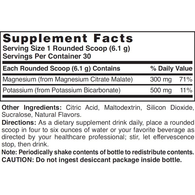 Nature's Blend Magnesium Fizz-Plus Lemon-Lime Flavor 6.4 oz Powder