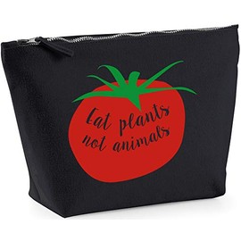 Hippowarehouse Eat plants not animals tomato printed make up cosmetic wash bag 18x19x9cm