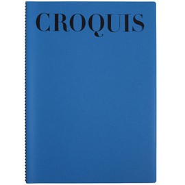 Maruman S231A-02 Sketchbook, Croquee Book, Standard, A4, 50 Sheets, Cream Cotton, Blue