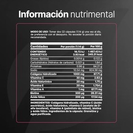 B Life Colágeno Hidrolizado 200 cápsulas con Ácido Hialurónico