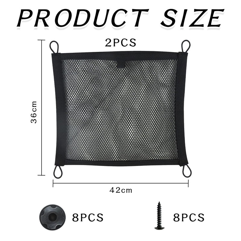 2 Hanging Storage Net Pockets, Equipped with 8 Hanging Buckles