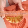 Fchil Silicone Croissant Mold, 8-Cavity Baking Pan, Terracotta