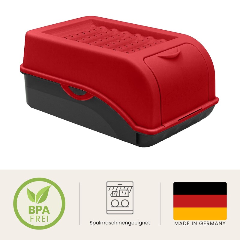 ARTECSIS Potato Storage Box, Red, for approx. 2.5 kg Potatoes,