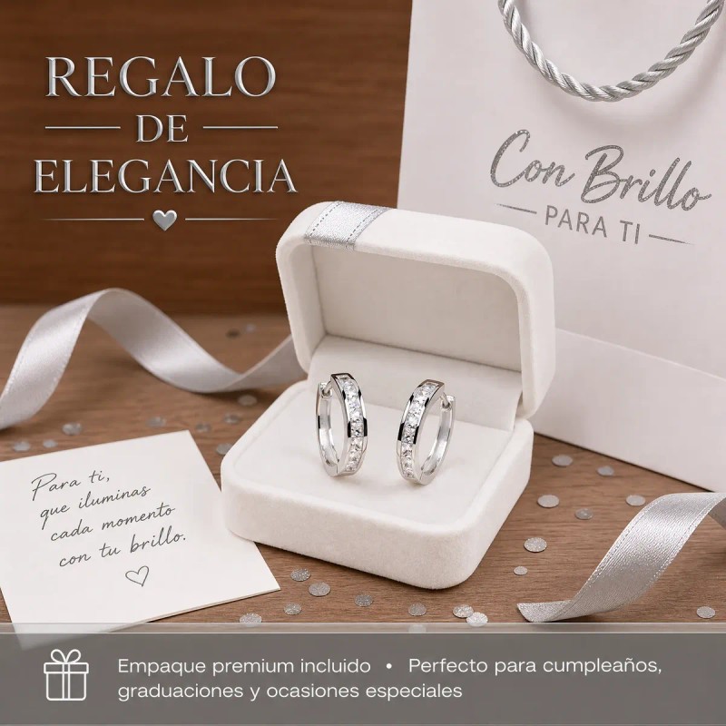 Luz de Estrella Joyas - Arrancadas Aretes Plata 925 Con