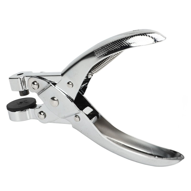 Hole Punch Plier Zinc Alloy Sliver Handheld Paper Puncher Tool
