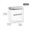Yomjarl 2 Pack Salt Container,2 L Bath Salt Container With