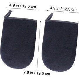 2piezas Guantes De Aplicación Para Auto Mitones Para Crema Bronceadora Suaves y Cómodos Aplicadores De Tanning Sin Sol Negro