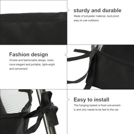 Stroller Storage Bag, Stroller Underbasket, Stroller Organiser, Multifunctional Stroller Basket for Shopping, Stroller Storage Case (Size: 35x38cm)