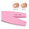 Pack Limas Uñas Planas Shinetour Grano 100/180 Rosa 10 Pzs