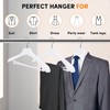 Suit Hangers for Men 50 Pack, White Coat Hangers Extra