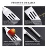 4Pcs Mini Brownies Serving Spatula Set Fish Spatula and Stainless
