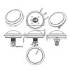 EG STARTS 5 Pcs/lot Arcade Buttons LED 100mm Big Dome