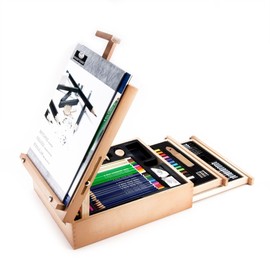 Royal & Langnickel 124-Piece Sketching and Drawing Easel Artist Set