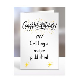 Congratulations on Getting a recipe published Card, Gifts for Men or Women, Presents for Christmas, Greetings Card, Him, Her, Female, Male, A5-113_195