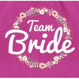 Shirtracer - Gym Bag Backpack - JGA Stag Night Women - Team Bride Flower Wreath I Bride Crew, 04 Fuchsia