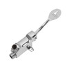 Foot Pedal Faucet Set Stainless Steel Hands Free Silver Touchless