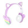 Bluetooth Cat Ear Headphones Fashionable Light Up Wireless Headset for