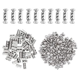 60 pieces duplex wire rope clamp, stainless steel rope clamp, silver, aluminium clamp, steel cable, press clamp made of aluminium, aluminium clamp press clamps, rope clamps for steel wire ropes