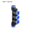 sourcing map Plastic Inline Manifold Union Push to Connect Tube