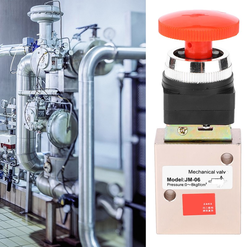 JM-06 Pneumatic Mechanical Valve PT 1/4in 2 Position 3 Way