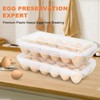 Obsoorth 2 Pack Egg Holder for Fridge with Lid, Stackable