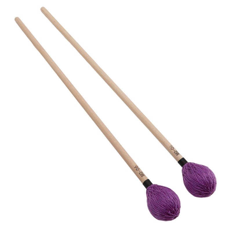 1 Pair Marimba Mallets Medium Hard Yarn Head with Maple