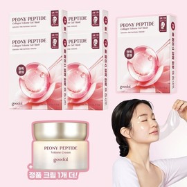 Gudal 총25매탄력에센스 최대용량 43g 피오니 콜라겐 탄력 겔마스크 5매 기획 x5 사은피오니주름흔적크림60ml Total 25 Sheets Elastic Essence Maximum Capacity 43g Peony Collagen Elastic Gel Mask 5 Sheets Special x5 Gift Peony Wrinkle Mark Cream 60ml