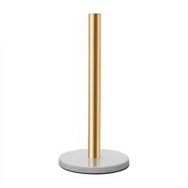 LUTAVOY Marble Paper Towel Holders Copper Plated Standing Kitchen Paper Towel Holder with Marble Base (KZ22 - Gold)