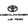 Toyota 2020-2025 HIGHLANDER AWD LE MATTE BLACKOUT EMBLEM OVERLAY KIT