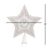 Kurt Adler Star Treetop with Ivory Pearls and Platinum Glass