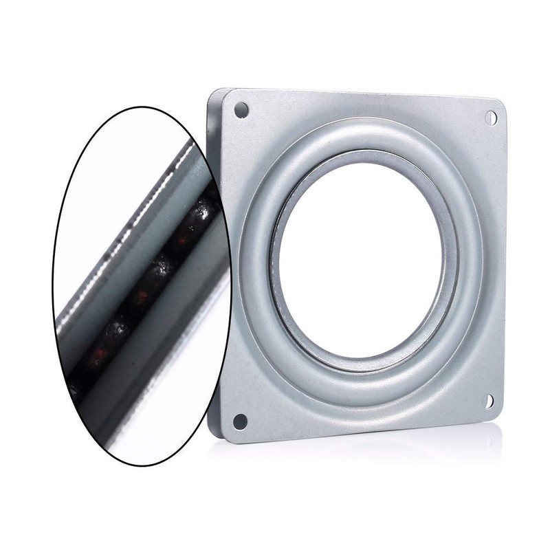 4"/95MM Square Rotating Swivel Plate Metal Lazy Susan Bearing Turntable