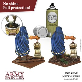 The Army Painter Anti Shine Matt Varnish for Miniature Painting - Acrylic after Quickshade Protector Spray Varnish for Miniatures, 400ml