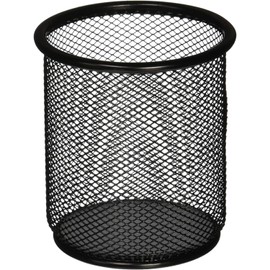 Lorell LLR84149 Mesh Wire Pencil Cup Holder, Black (12)