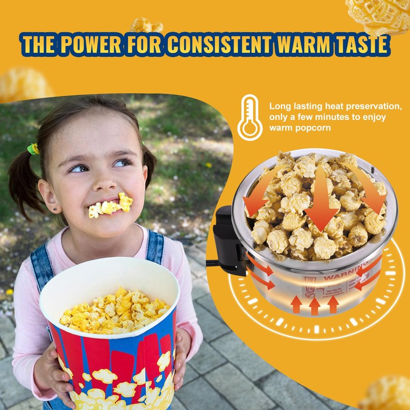 VEVOR Popcorn Maker, 300W Popcorn Popper Machine, 2.5 Oz Kettle