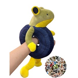 Italian Brainrot Plush Toys with 50PCS Stickers - Tralalero Tralala Shark Frog Monkey Elephant Soft Stuffed Animal Plushies Gifts for Fans & Adults Girls Boys (Boneka Ambalabu)