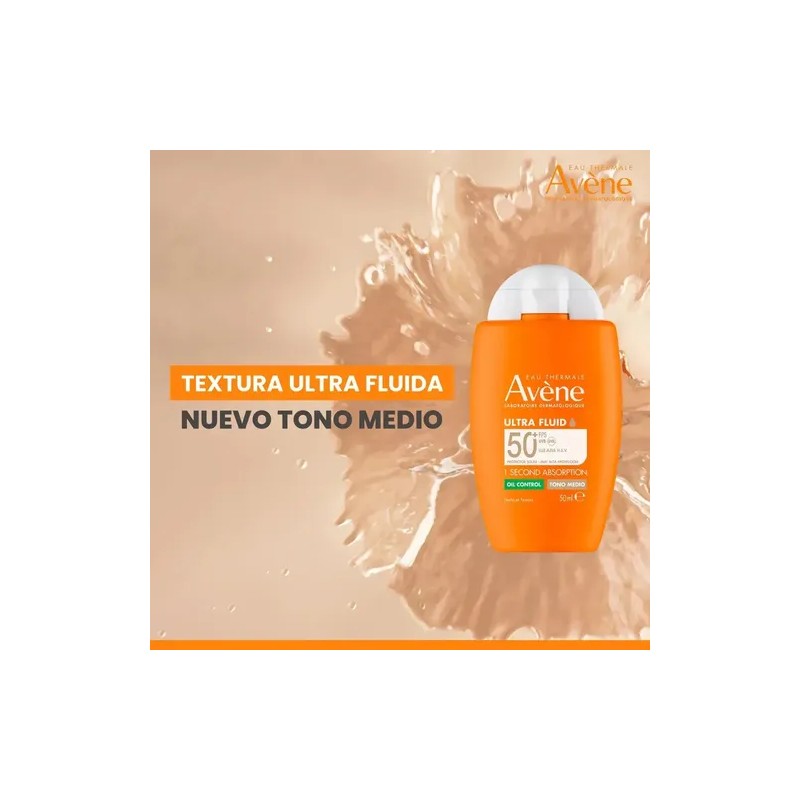 Protector Solar Avne FPS50 Tono Medio Avene Ultra Fluid Oil