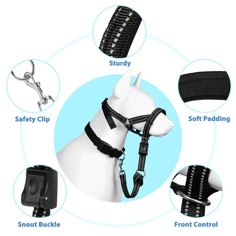 Mayerzon Dog Head Collar with Soft Padded, Gentle Leader for