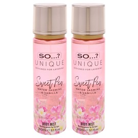 So…? Unique Sweet Pea Body Mist - Perfect Gifts For Women - Vanilla Perfume With Floral, Fruity Notes And Musk - Ideal Perfume For Women - 2 pc