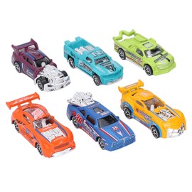 6pcs 1:64 Scale Alloy Racing Cars Set High Simulation Collectible Portable Die Cast Pull Back Toy Cars for Children Racing Car